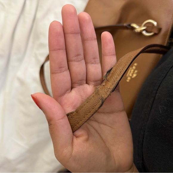 Coach Tan Leather Shoulder Bag - Picture 9 of 11